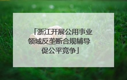 浙江开展公用事业领域反垄断合规辅导 促公平竞争