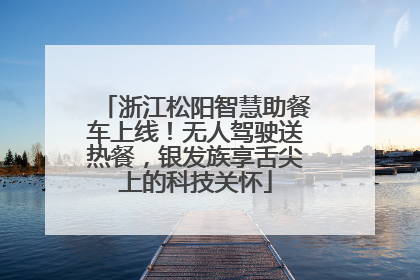 浙江松阳智慧助餐车上线！无人驾驶送热餐，银发族享舌尖上的科技关怀