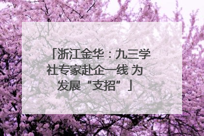 浙江金华：九三学社专家赴企一线 为发展“支招”