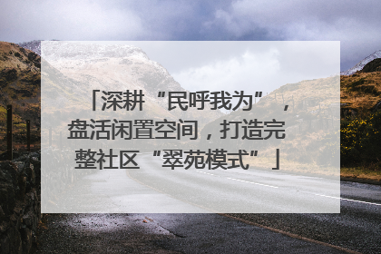 深耕“民呼我为”，盘活闲置空间，打造完整社区“翠苑模式”