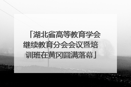 湖北省高等教育学会继续教育分会会议暨培训班在黄冈圆满落幕
