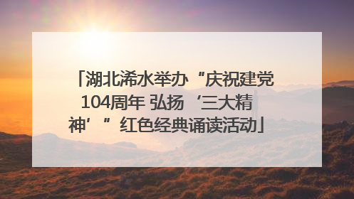 湖北浠水举办“庆祝建党104周年 弘扬‘三大精神’”红色经典诵读活动