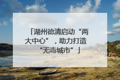 湖州德清启动“两大中心”，助力打造“无毒城市”