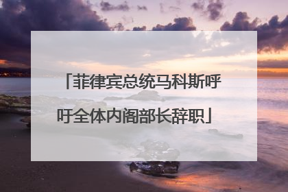 菲律宾总统马科斯呼吁全体内阁部长辞职