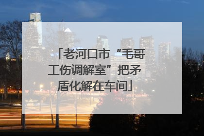 老河口市“毛哥工伤调解室”把矛盾化解在车间