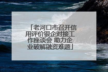 老河口市召开信用评价银企对接工作座谈会 助力企业破解融资难题