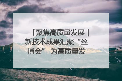 聚焦高质量发展｜新技术成果汇聚“丝博会” 为高质量发展注入新动能
