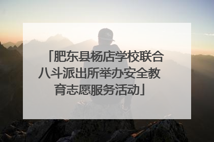 肥东县杨店学校联合八斗派出所举办安全教育志愿服务活动