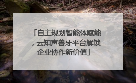 自主规划智能体赋能，云知声兽牙平台解锁企业协作新价值