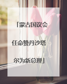 蒙古国议会任命赞丹沙塔尔为新总理