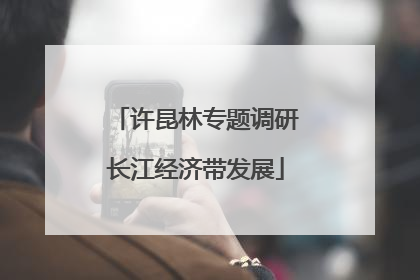许昆林专题调研长江经济带发展