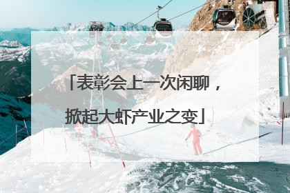 表彰会上一次闲聊，掀起大虾产业之变