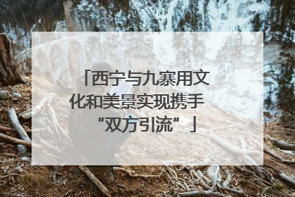 西宁与九寨用文化和美景实现携手“双方引流”