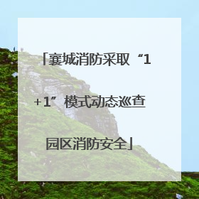 襄城消防采取“1+1”模式动态巡查园区消防安全