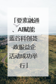 要素融通、AI赋能蓝谷科创荟·政服益企活动成功举行