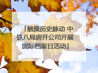 触摸历史脉动 中铁八局房开公司开展国际档案日活动