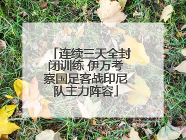 连续三天全封闭训练 伊万考察国足客战印尼队主力阵容