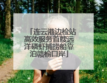 连云港边检站高效服务首艘远洋磷虾捕捞船靠泊赣榆口岸