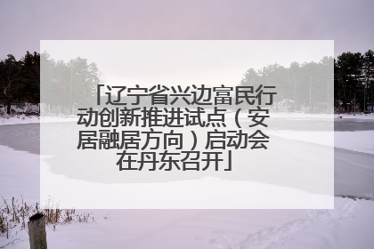 辽宁省兴边富民行动创新推进试点（安居融居方向）启动会在丹东召开