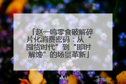 赵一鸣零食破解碎片化消费密码：从“囤货时代”到“即时解馋”的场景革新