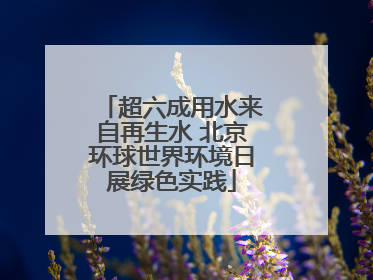 超六成用水来自再生水 北京环球世界环境日展绿色实践