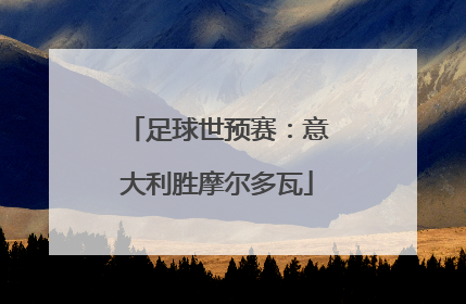 足球世预赛：意大利胜摩尔多瓦