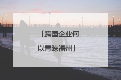 跨国企业何以青睐福州