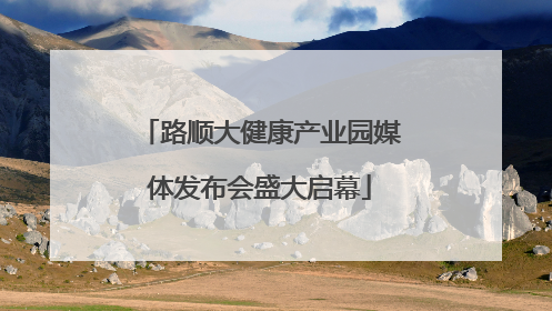 路顺大健康产业园媒体发布会盛大启幕