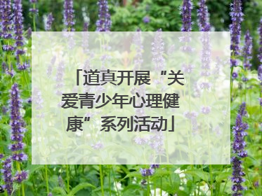 道真开展“关爱青少年心理健康”系列活动