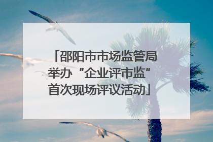 邵阳市市场监管局举办“企业评市监”首次现场评议活动