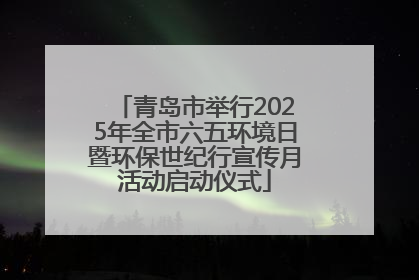 青岛市举行2025年全市六五环境日暨环保世纪行宣传月活动启动仪式