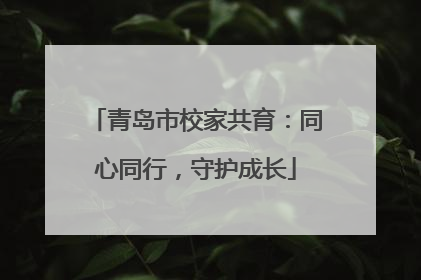 青岛市校家共育：同心同行，守护成长