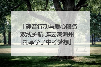 静音行动与爱心服务双线护航 连云港海州托举学子中考梦想