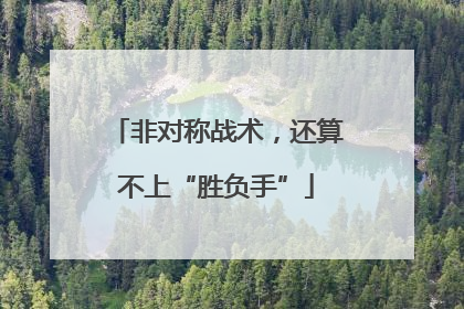 非对称战术，还算不上“胜负手”