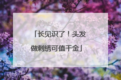 长见识了！头发做刺绣可值千金