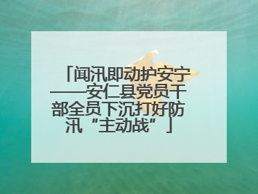 闻汛即动护安宁——安仁县党员干部全员下沉打好防汛“主动战”