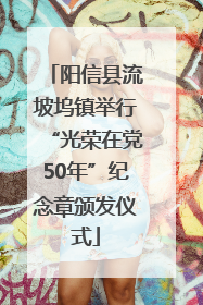 阳信县流坡坞镇举行“光荣在党50年”纪念章颁发仪式