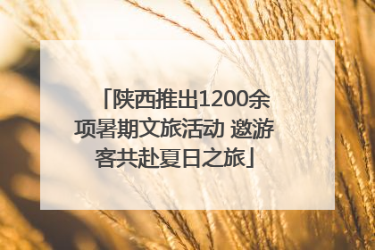 陕西推出1200余项暑期文旅活动 邀游客共赴夏日之旅