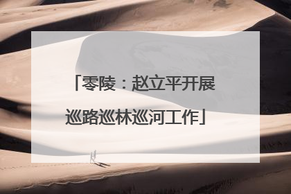 零陵：赵立平开展巡路巡林巡河工作