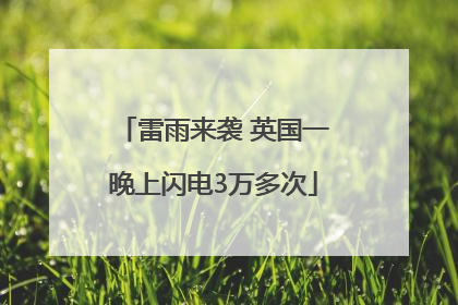 雷雨来袭 英国一晚上闪电3万多次