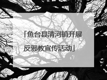 鱼台县清河镇开展反邪教宣传活动