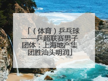 （体育）乒乓球——乒超联赛男子团体：上海地产集团胜汕头明润