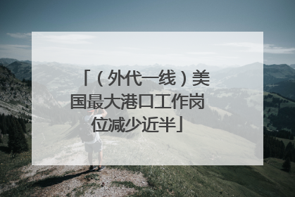（外代一线）美国最大港口工作岗位减少近半