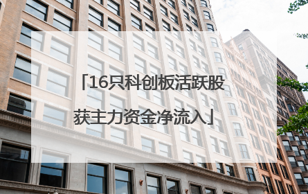 16只科创板活跃股获主力资金净流入