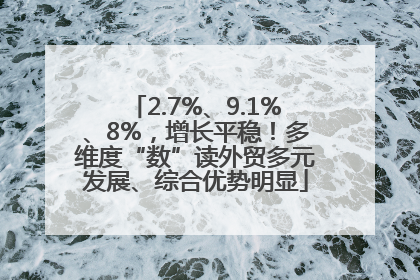 2.7%、9.1%、8%，增长平稳！多维度“数”读外贸多元发展、综合优势明显