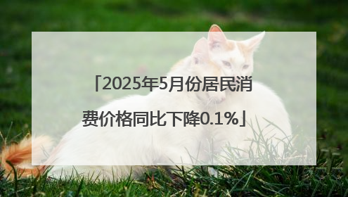 2025年5月份居民消费价格同比下降0.1%