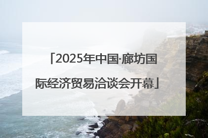 2025年中国·廊坊国际经济贸易洽谈会开幕
