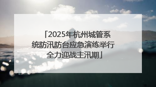 2025年杭州城管系统防汛防台应急演练举行 全力迎战主汛期