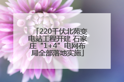 220千伏北苑变电站工程开建 石家庄“1+4”电网布局全部落地实施