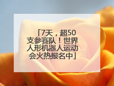 7天，超50支参赛队！世界人形机器人运动会火热报名中